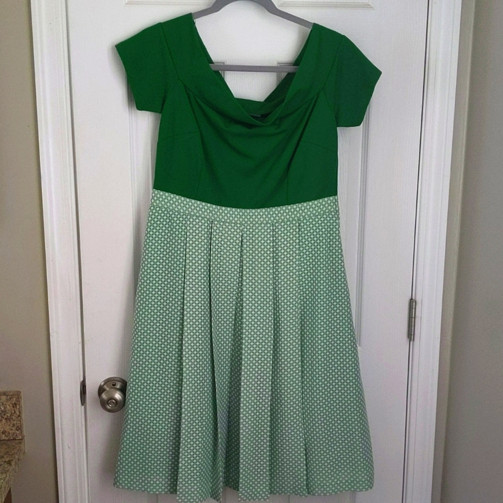 Green checkered dress from ModCloth